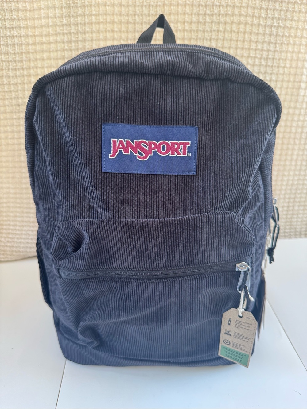 Jansport black Backpack with Red Logo Patch